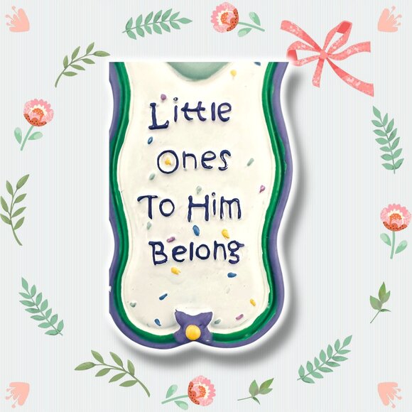 Inspirio Ceramic Cross With Lamb & "Little Ones To Him Belong" Design - Picture 4 of 7